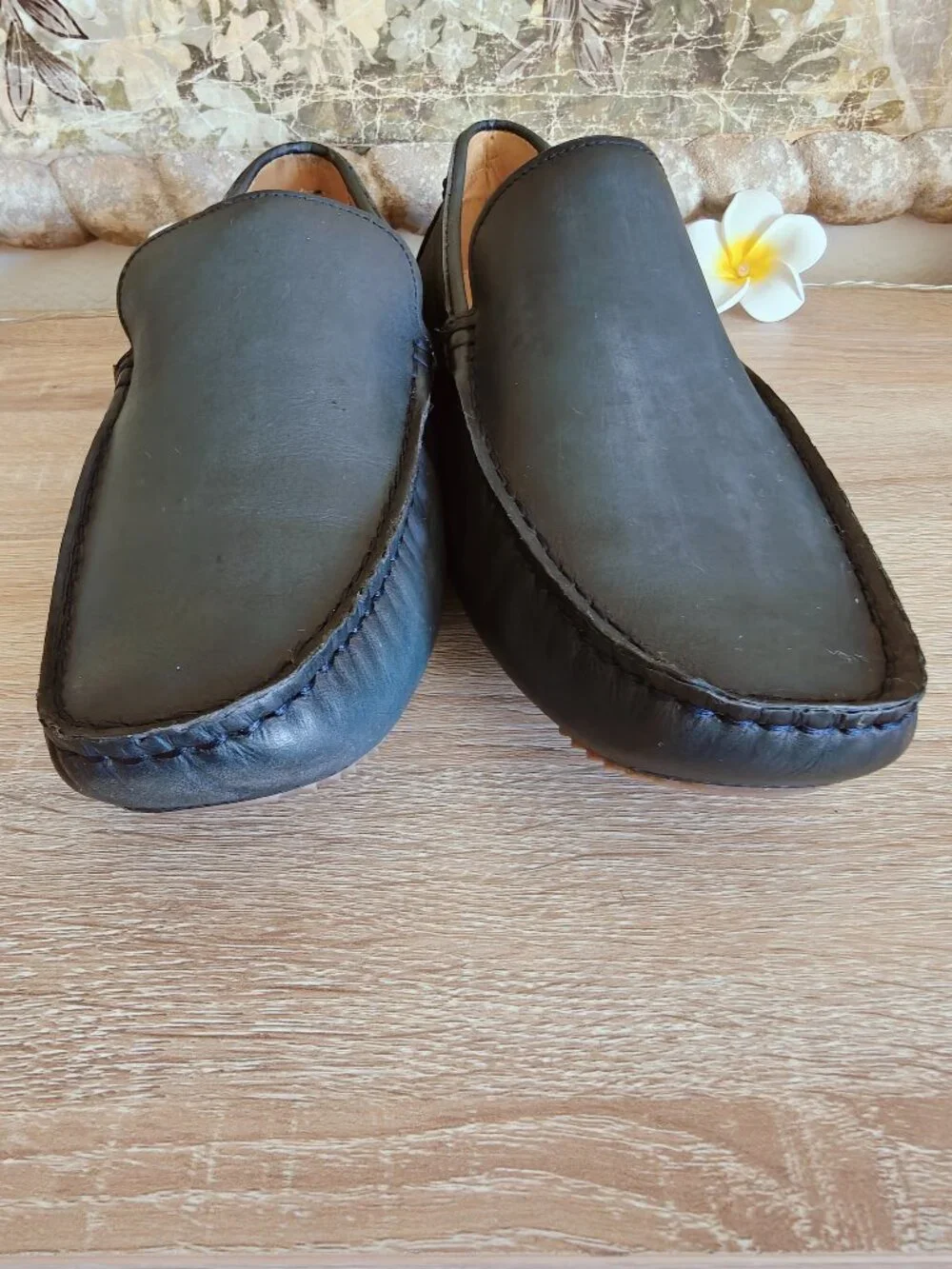 Marc Joseph New York Ovington Ct Leather Driving Loafers in Navy Nappa Sz 10.5